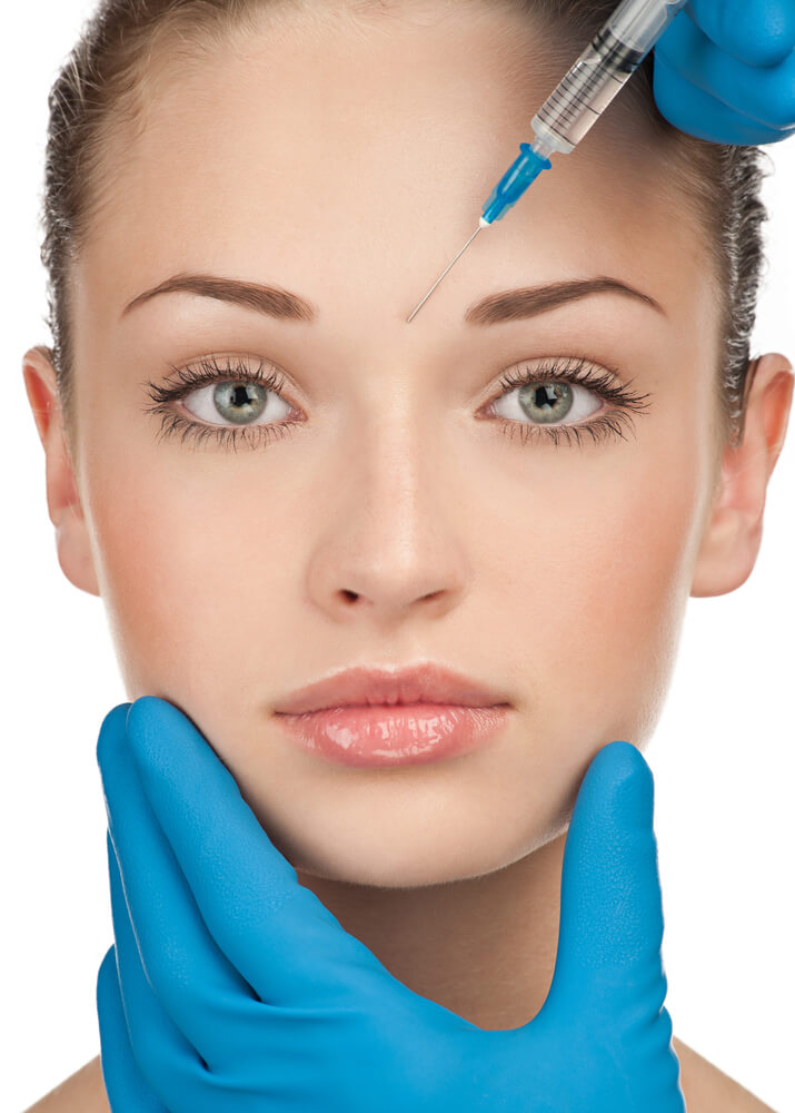 Botox injecting woman