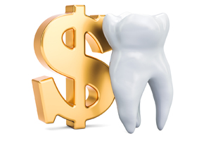 cost of a dental implant, tooth and dollar sign